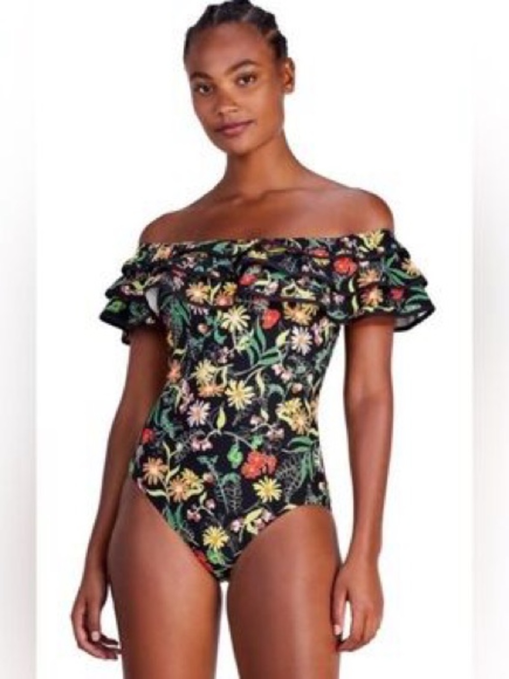 NWOT Kate Spade Ruffled One Piece Swimsuit